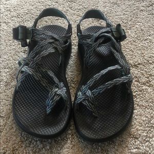 Green and Purple Chacos